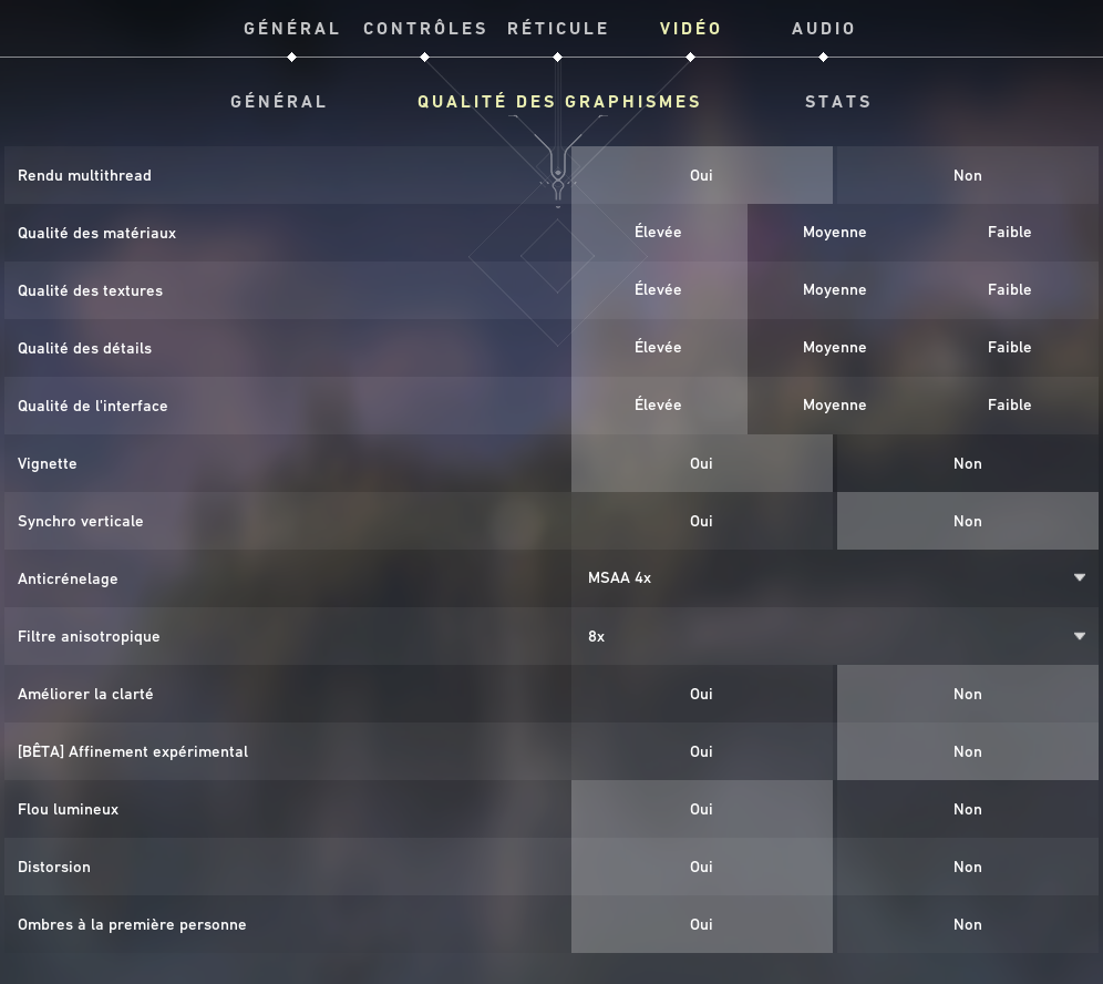 Valorant Vidéo Settings