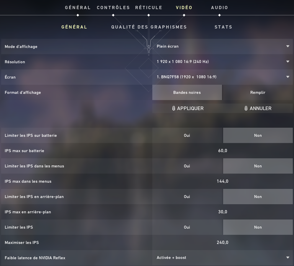 Valorant Vidéo Settings